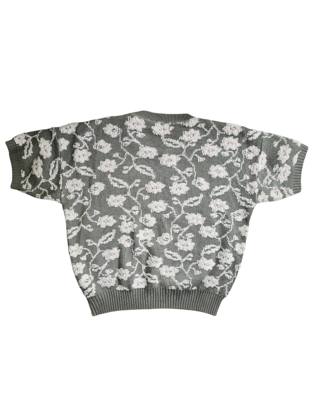 Bay Point Threads Textured Floral Knit Sweater - Picture 3 of 8